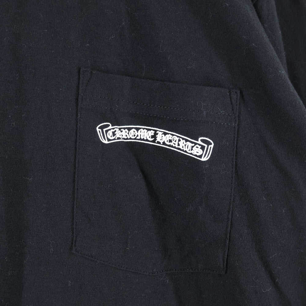 CHROME HEARTS(クロムハーツ) CH SCROLL LABEL スクロールラベル アームプリント 長袖Tシャツ ロンT ブラック
