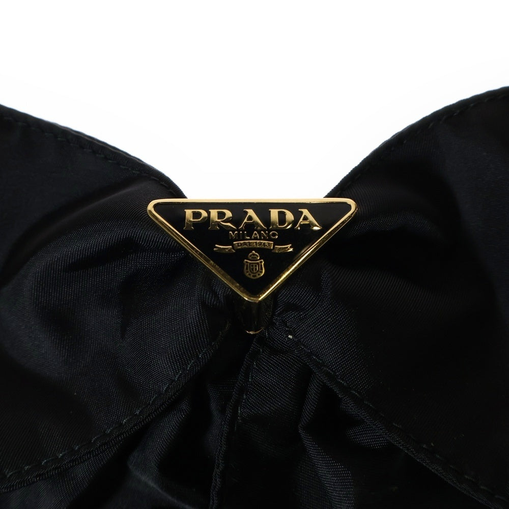 PRADA(プラダ) リボン バレッタ Re-Nylon ヘアアクセサリー ブラック ナイロン 1IF163