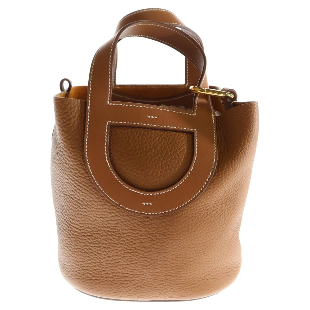 HERMES(エルメス) インザループ18 トリヨンクレマンス ゴールド ブラウン系 ハンドバッグ W刻印