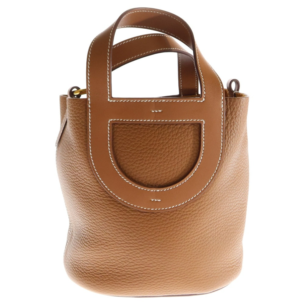 HERMES(エルメス) インザループ18 トリヨンクレマンス ゴールド ブラウン系 ハンドバッグ W刻印
