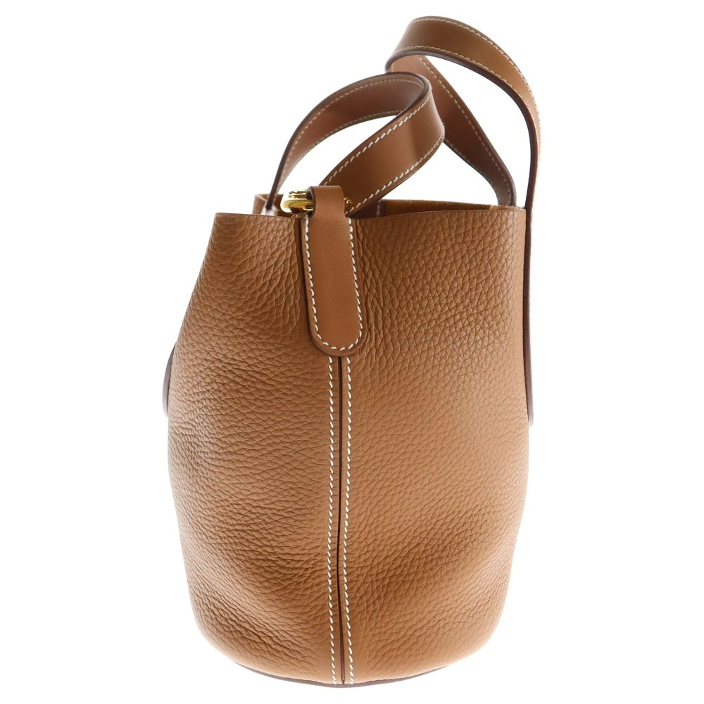 HERMES(エルメス) インザループ18 トリヨンクレマンス ゴールド ブラウン系 ハンドバッグ W刻印