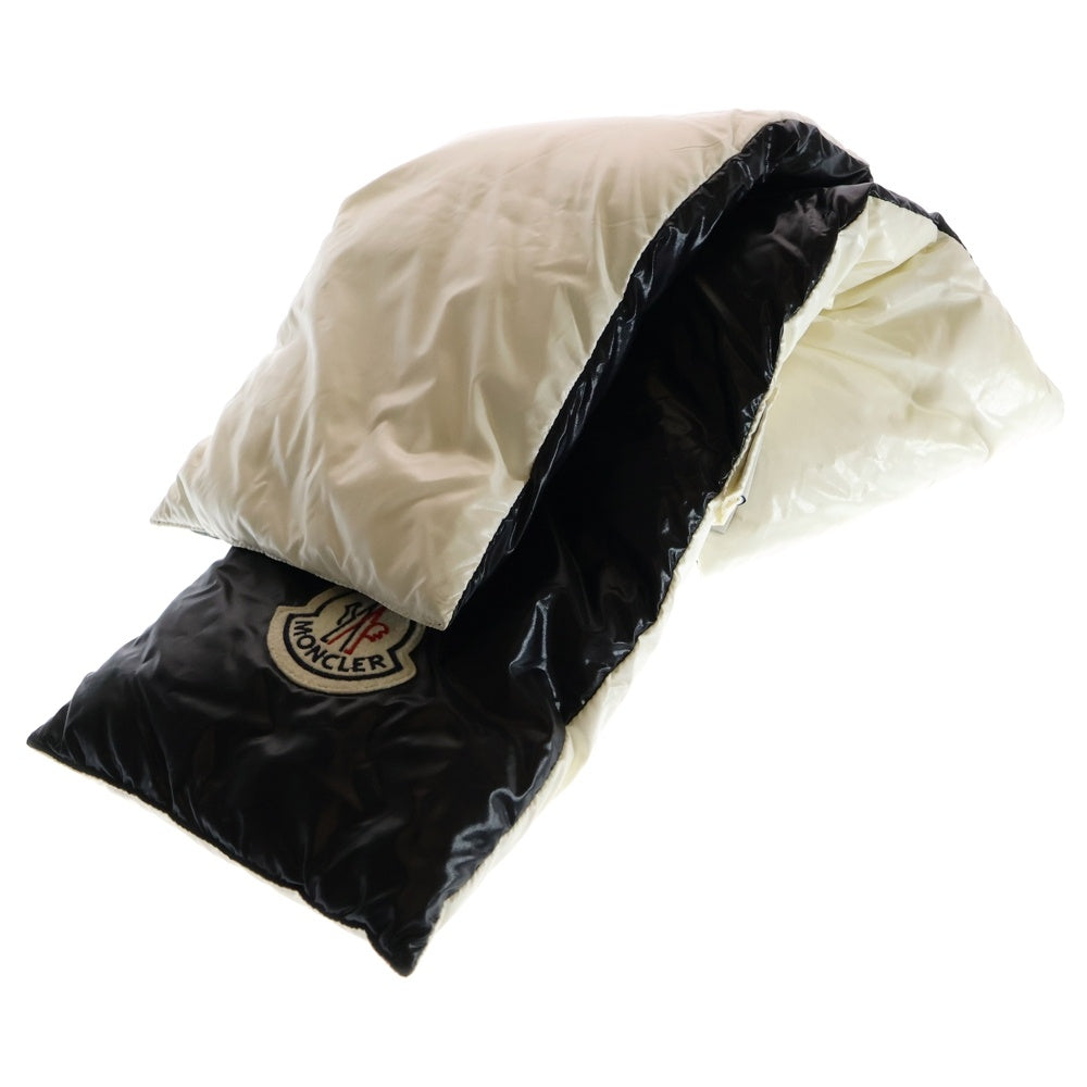 MONCLER(モンクレール) 19AW SCIARPA シャルパ バイカラー ダウン マフラー ホワイト×ブラック E20930000900