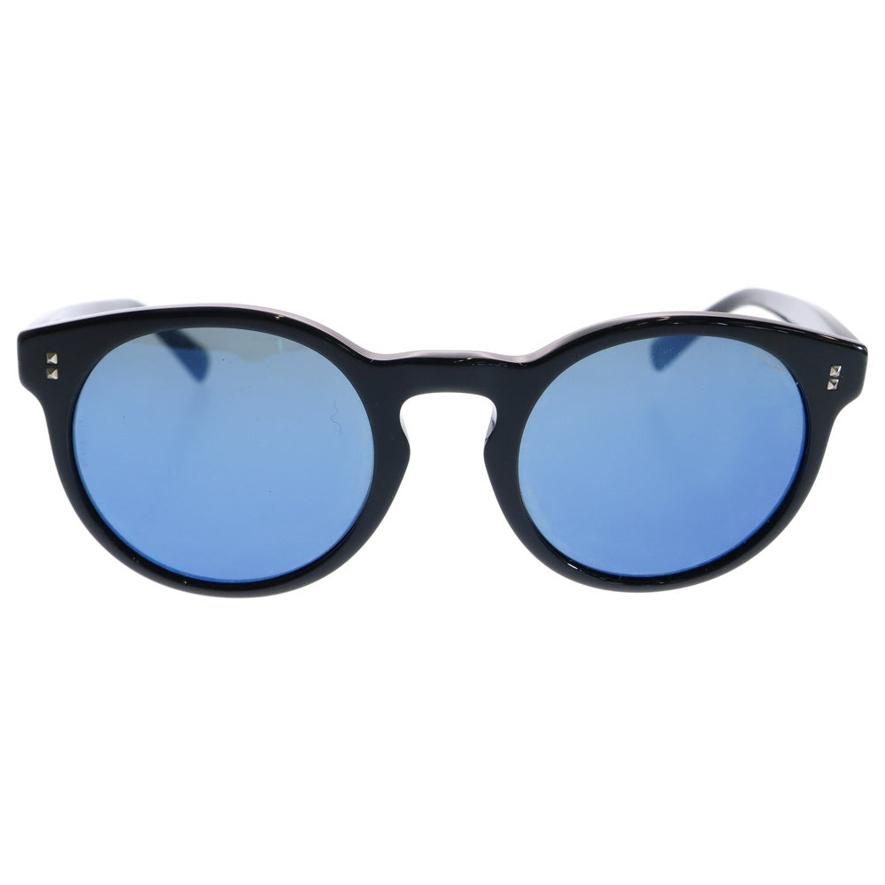 VALENTINO GARAVANI(ヴァレンチノガラヴァーニ) スタッズ サングラス ラウンド ブラックフレーム ブルーレンズ シルバー金具 va4009