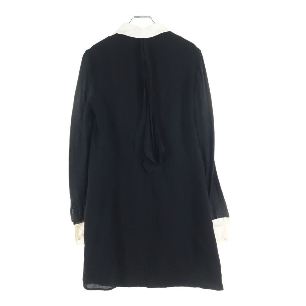 miumiu(ミュウミュウ) プリーツシャツ ドッキング ワンピース ホワイト