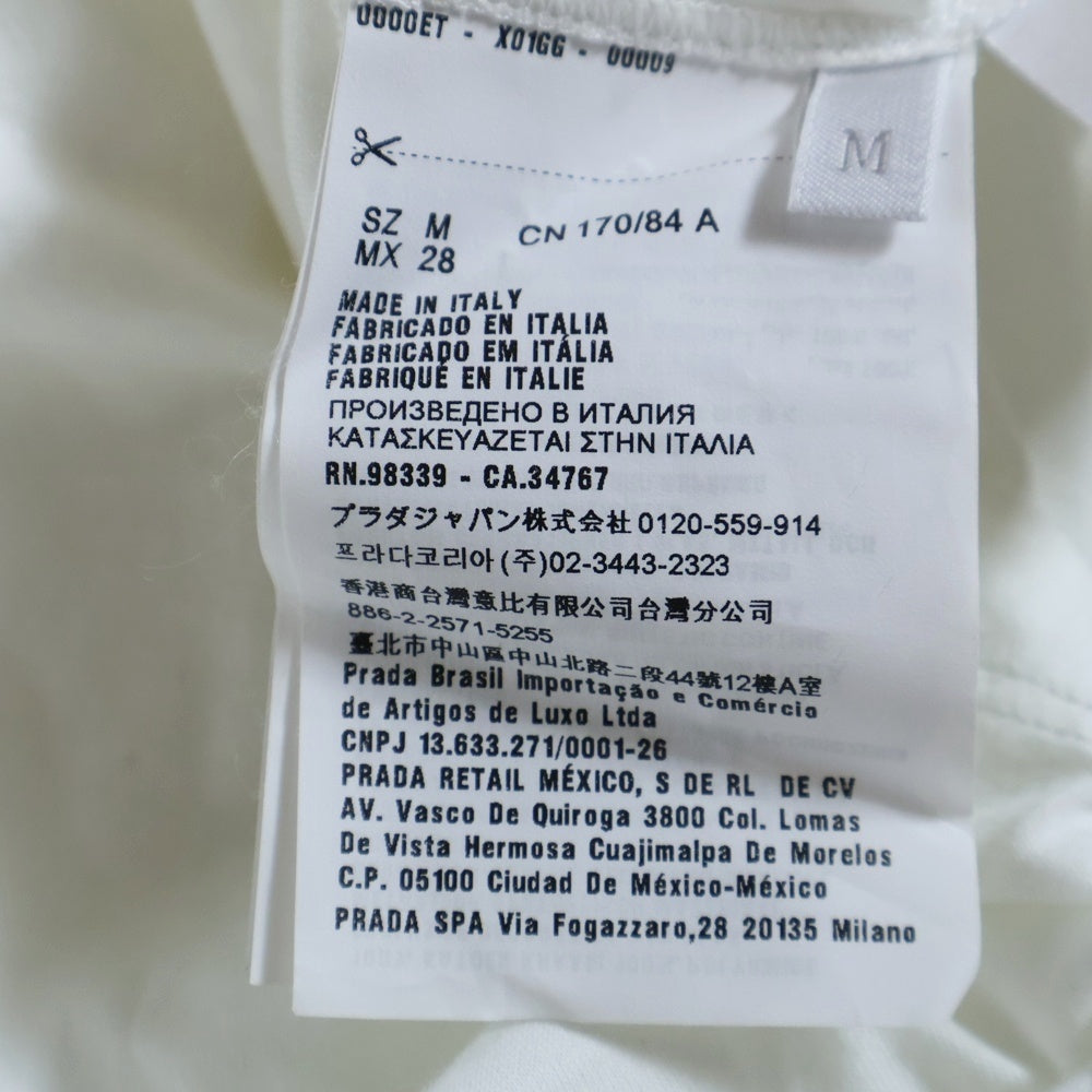 miumiu(ミュウミュウ) ロゴパッチ 襟ラインストーン装飾S/Sカットソー 半袖Tシャツ ホワイト レディース MJM966 1N98 AMM1 2017 86