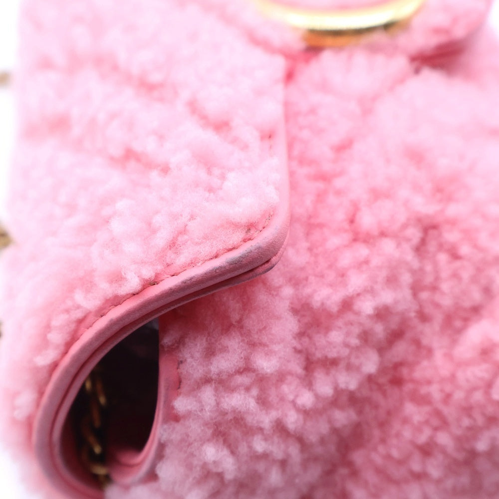 GUCCI(グッチ) GGマーモント ボアチェーンショルダー バック ピンク レディース