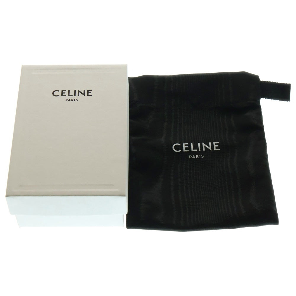 CELINE(セリーヌ) トリオンフ 三つ折り財布 コンパクトウォレット コインケース ブラック ゴールド金具 レザー