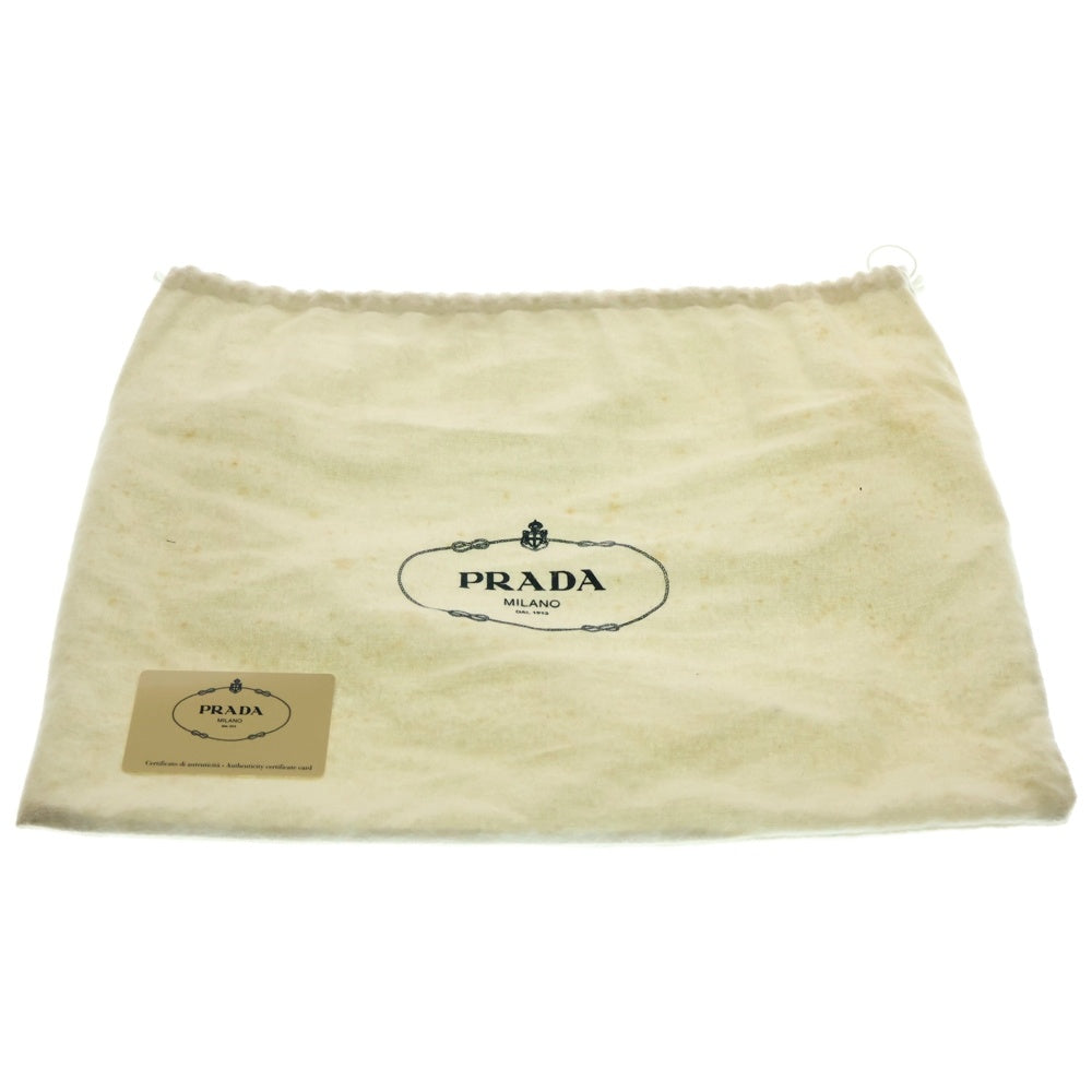 PRADA(プラダ) ゼブラ ハンドバッグ ハラコ×レザー ブラウン×ホワイト シルバー金具
