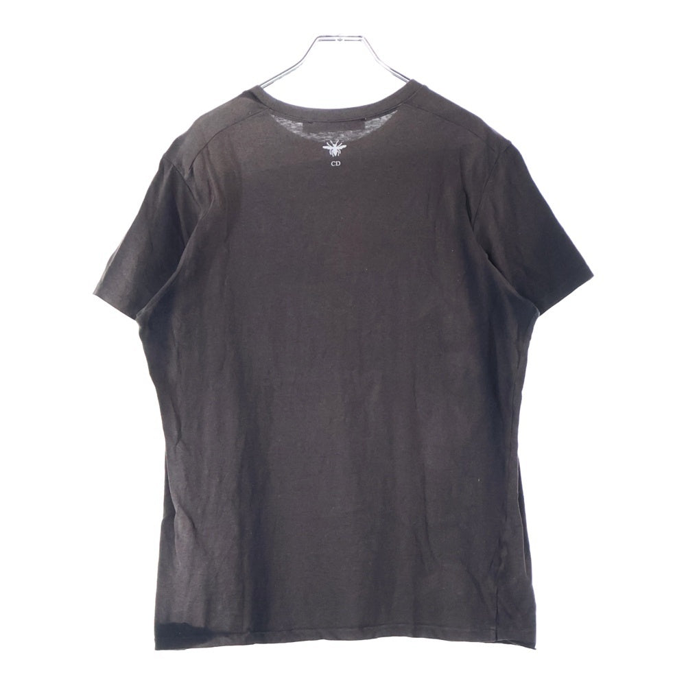 Christian Dior(クリスチャンディオール) ロゴクルーネック半袖フォトTシャツ カットソー ブラック 853T03TY428