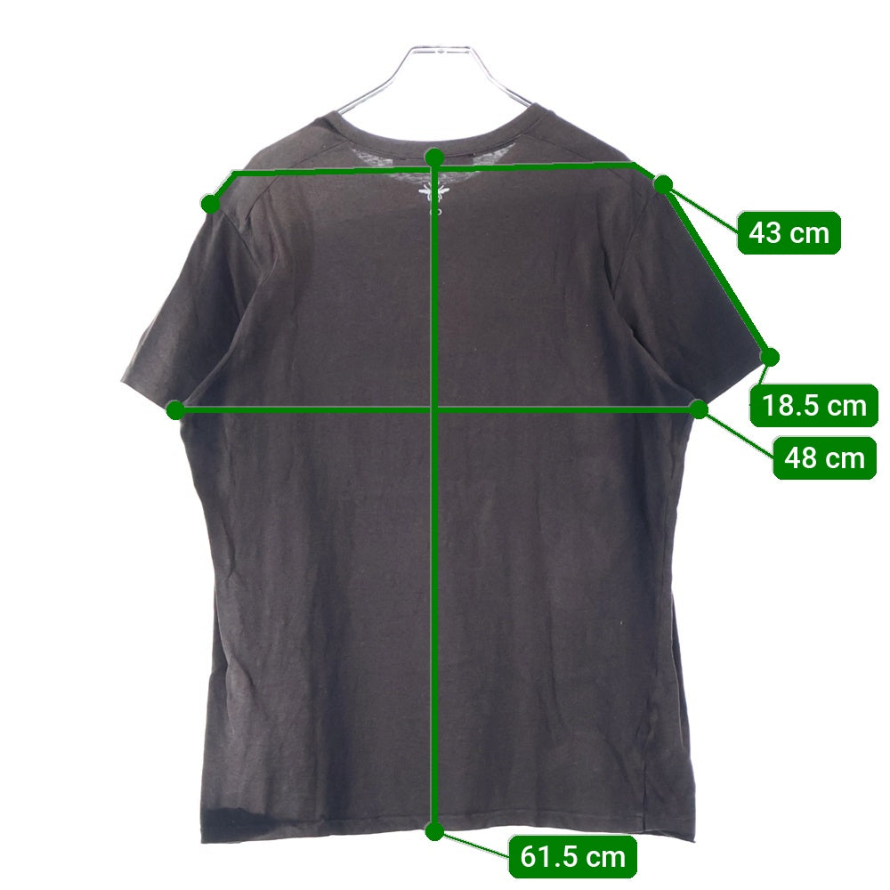 Christian Dior(クリスチャンディオール) ロゴクルーネック半袖フォトTシャツ カットソー ブラック 853T03TY428