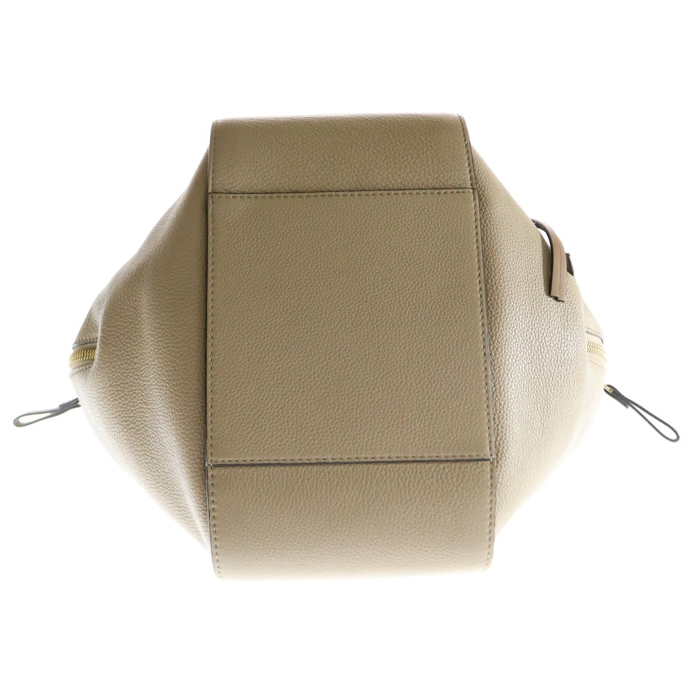 【美品】一点ものLOEWE ハンモックスモール グレージュ レザー ハンドバッグ ロエベ ハンモック スモール レザー 2WAYハンドバッグ