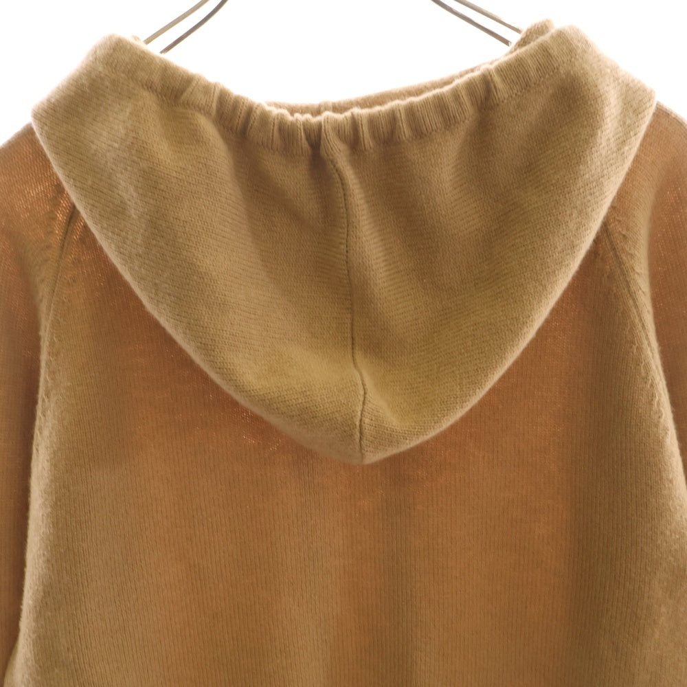 Max Mara(マックスマーラ) ビジュー装飾 カシミヤ混 ウール ニット プルオーバーパーカー フーディー ブラウン レディース 2313660739 6 50