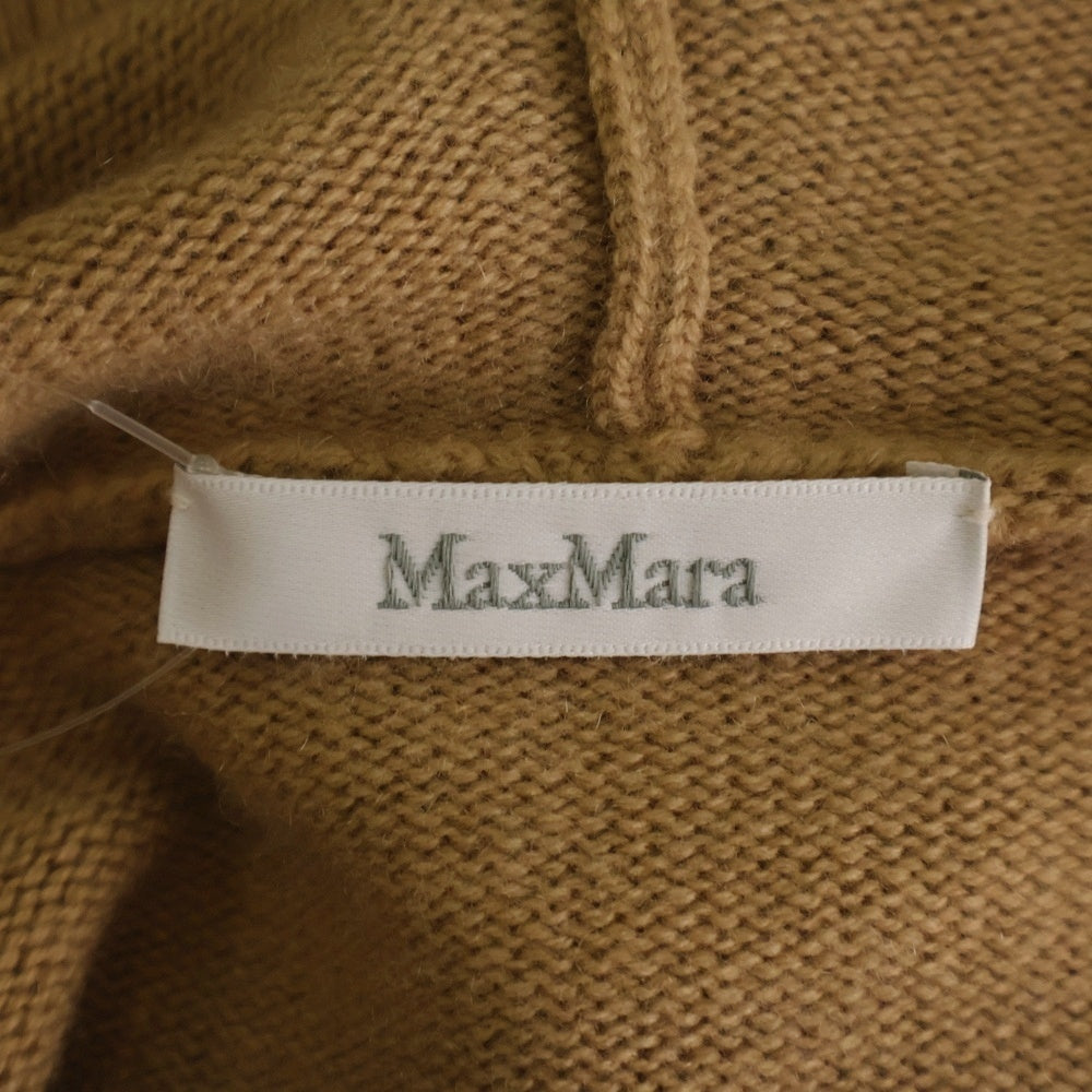 Max Mara(マックスマーラ) ビジュー装飾 カシミヤ混 ウール ニット プルオーバーパーカー フーディー ブラウン レディース 2313660739 6 50