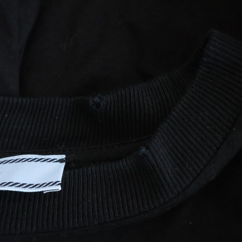 PRADA(プラダ) 22SS ビジュー スタッズ トライアングルロゴワッペン クルーネック 半袖Tシャツ カットソー ブラック レディース 3572AR
