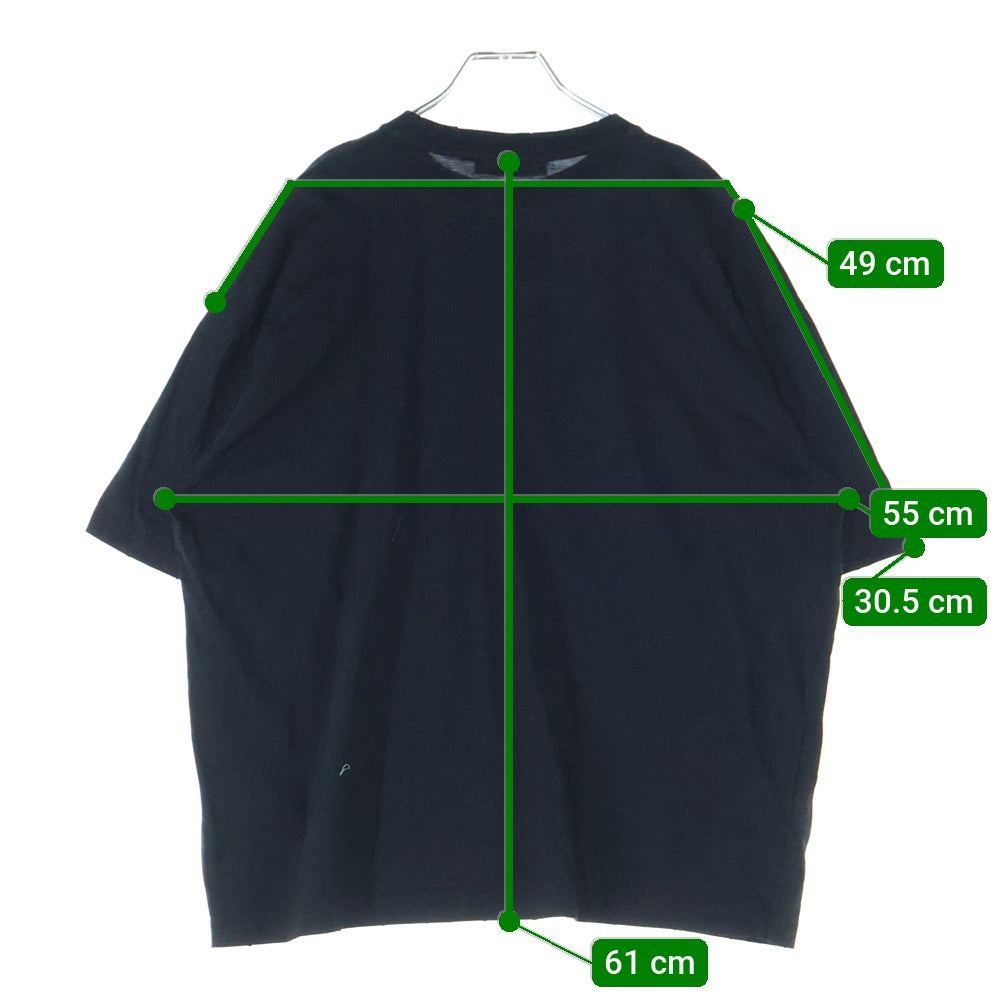 PRADA(プラダ) 22SS ビジュー スタッズ トライアングルロゴワッペン クルーネック 半袖Tシャツ カットソー ブラック レディース 3572AR