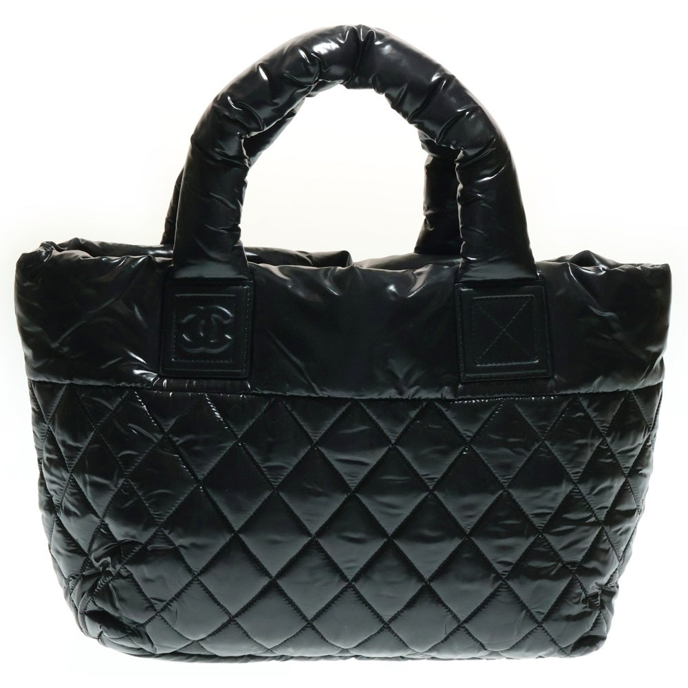 CHANEL(シャネル) キルティング コココクーン PM トートバッグ ハンドバッグ ブラック ナイロン