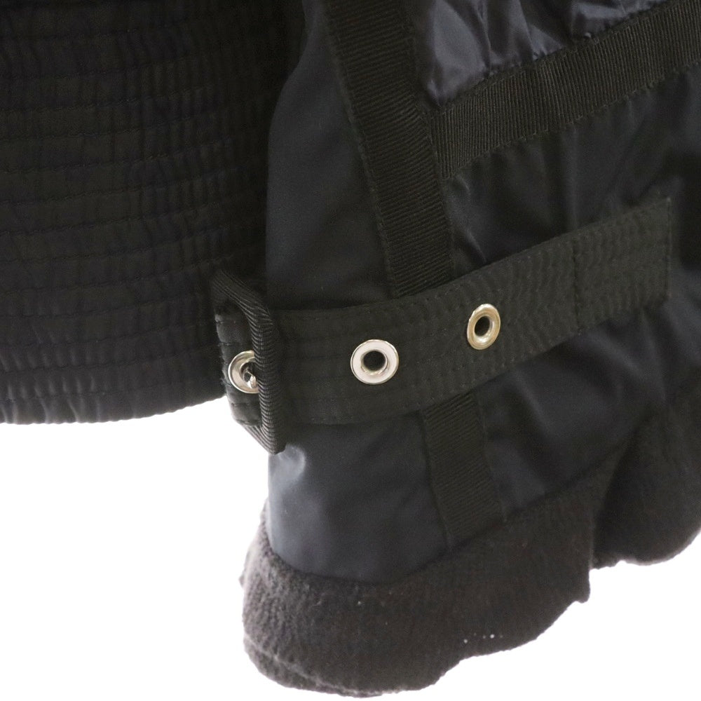 MONCLER(モンクレール) 20AW SHIZU シズ ニット切り替え クロップド ショート丈 ジップアップ ダウンジャケット ネイビー レディース 1109S4592905 53048