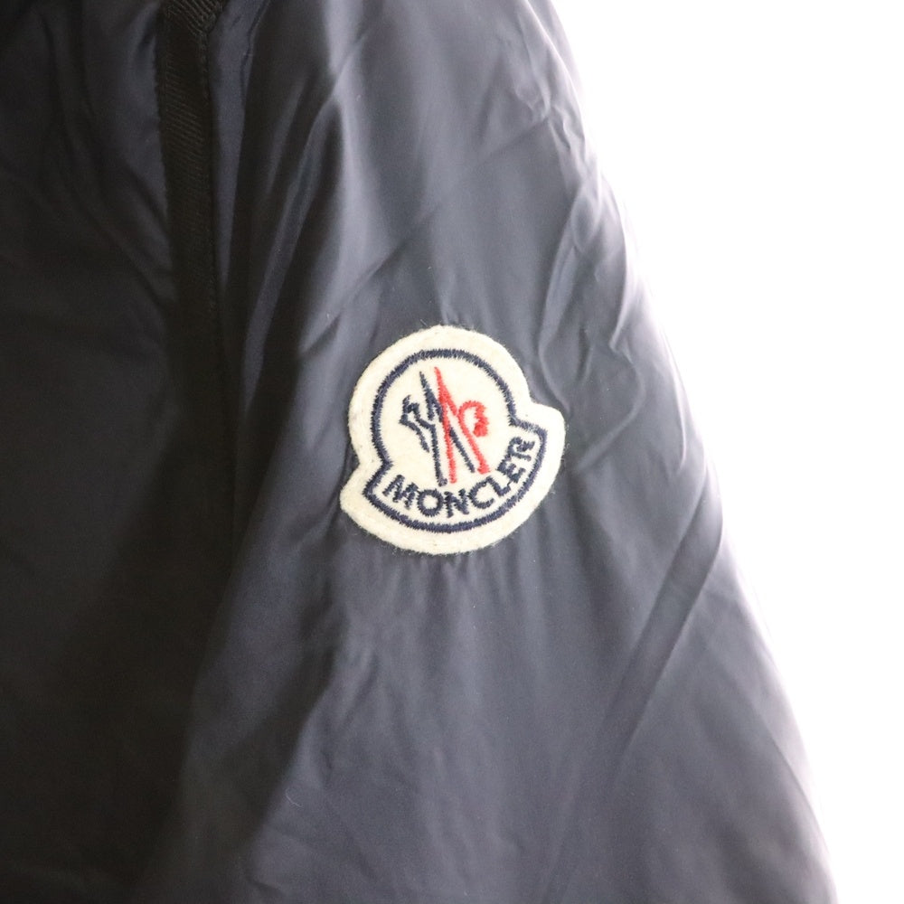 MONCLER(モンクレール) 20AW SHIZU シズ ニット切り替え クロップド ショート丈 ジップアップ ダウンジャケット ネイビー レディース 1109S4592905 53048