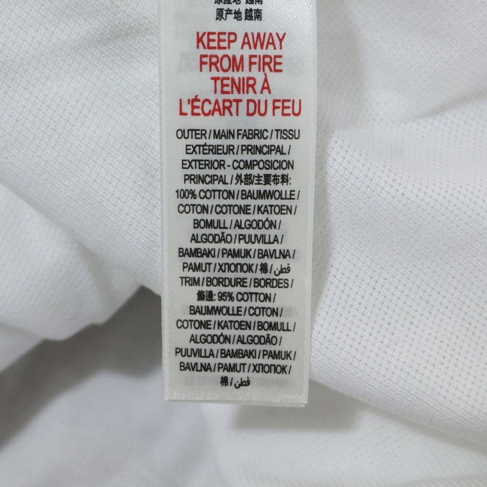 BURBERRY(バーバリー) ノバチェック柄切り替え ラバーワッペンロゴ 半袖ポロシャツ ワンピース ホワイト/ベージュ レディース キッズ 8053562