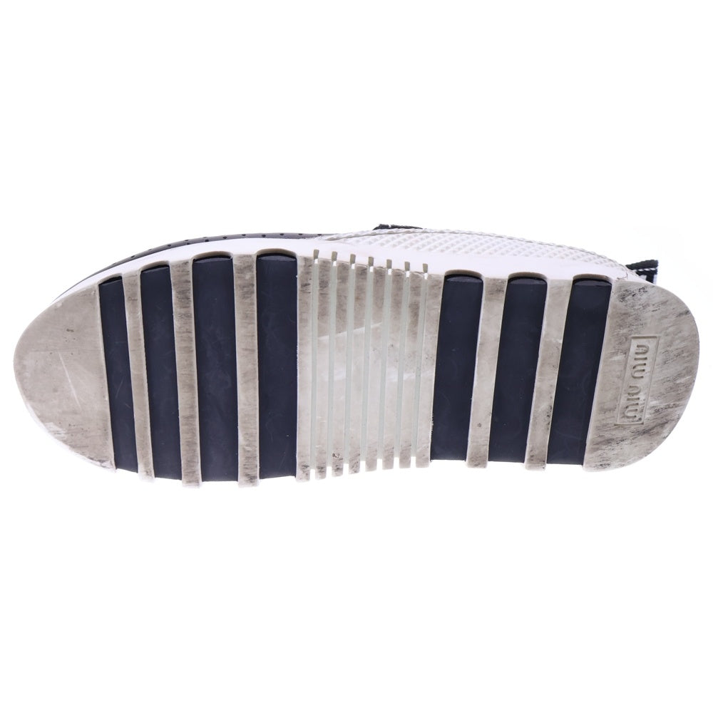 miumiu(ミュウミュウ) ロゴベルト パンチングレザー ベルクロ レース