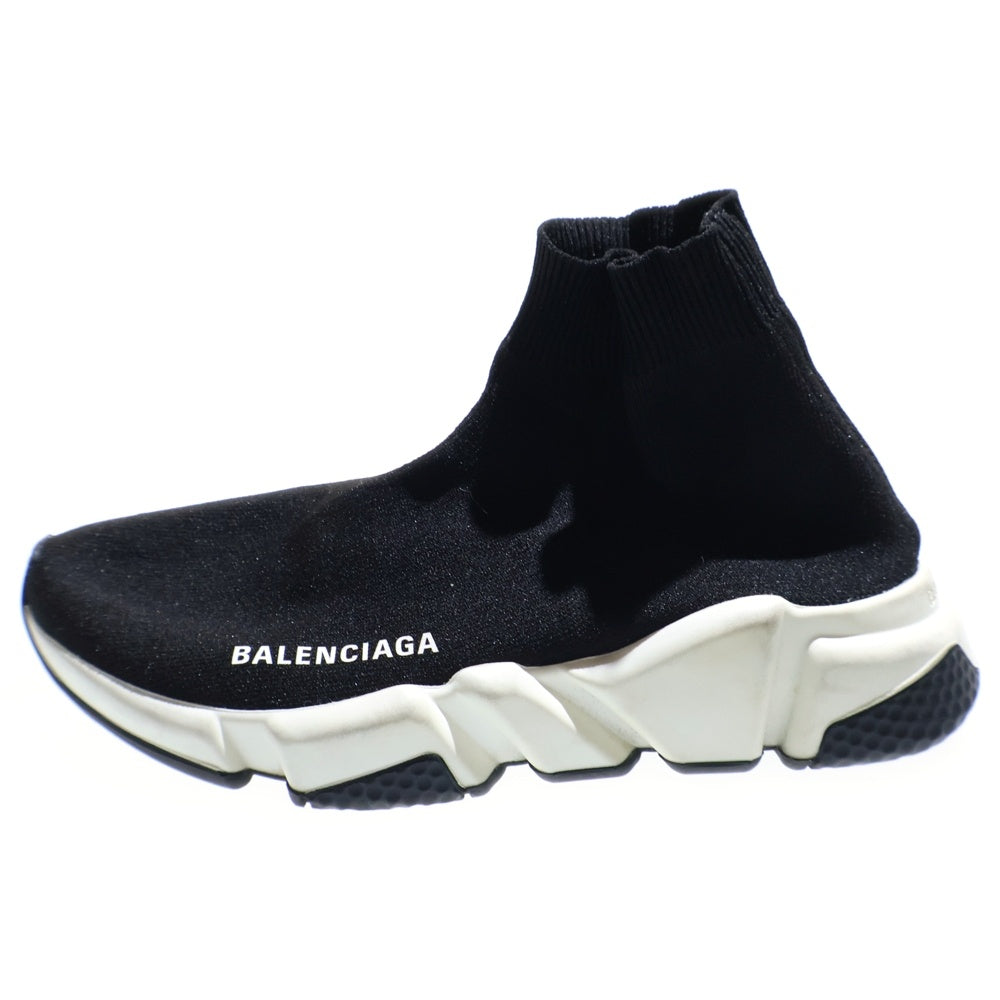 BALENCIAGA(バレンシアガ) SPEED TRAINER スピードトレーナー ロゴプリント ニット ソックス ハイカットシューズ スニーカー ブラック レディース