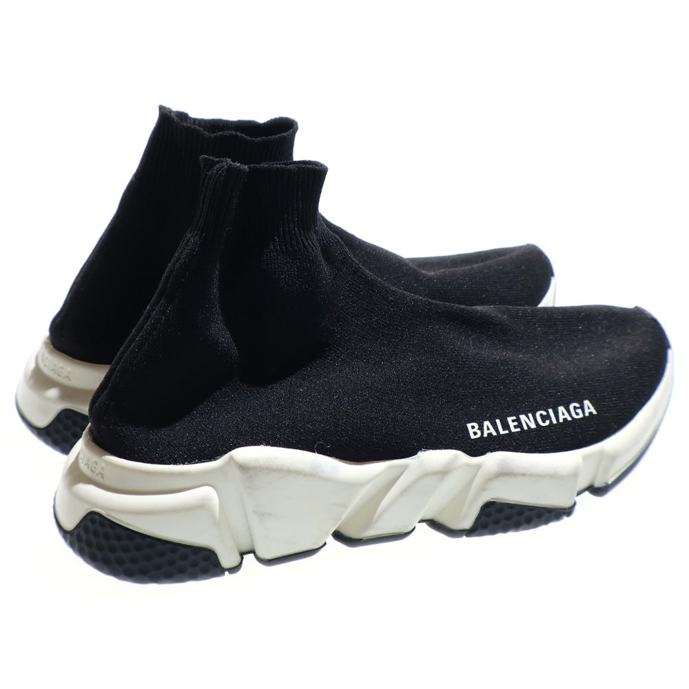 BALENCIAGA(バレンシアガ) SPEED TRAINER スピードトレーナー ロゴプリント ニット ソックス ハイカットシューズ スニーカー ブラック レディース