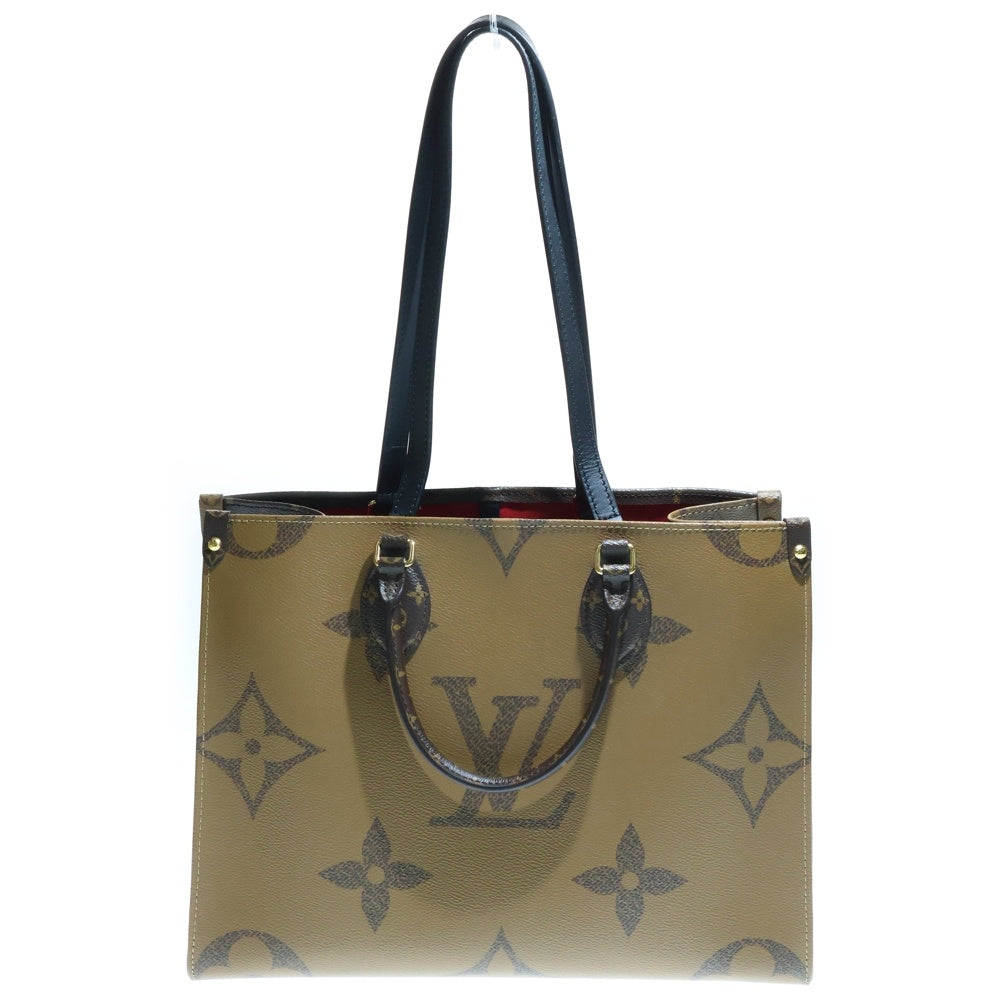 LOUIS VUITTON(ルイヴィトン) モノグラムジャイアント オンザゴーMM トートバッグ ハンドバッグ ブラウン ゴールド金具 レザー M45321