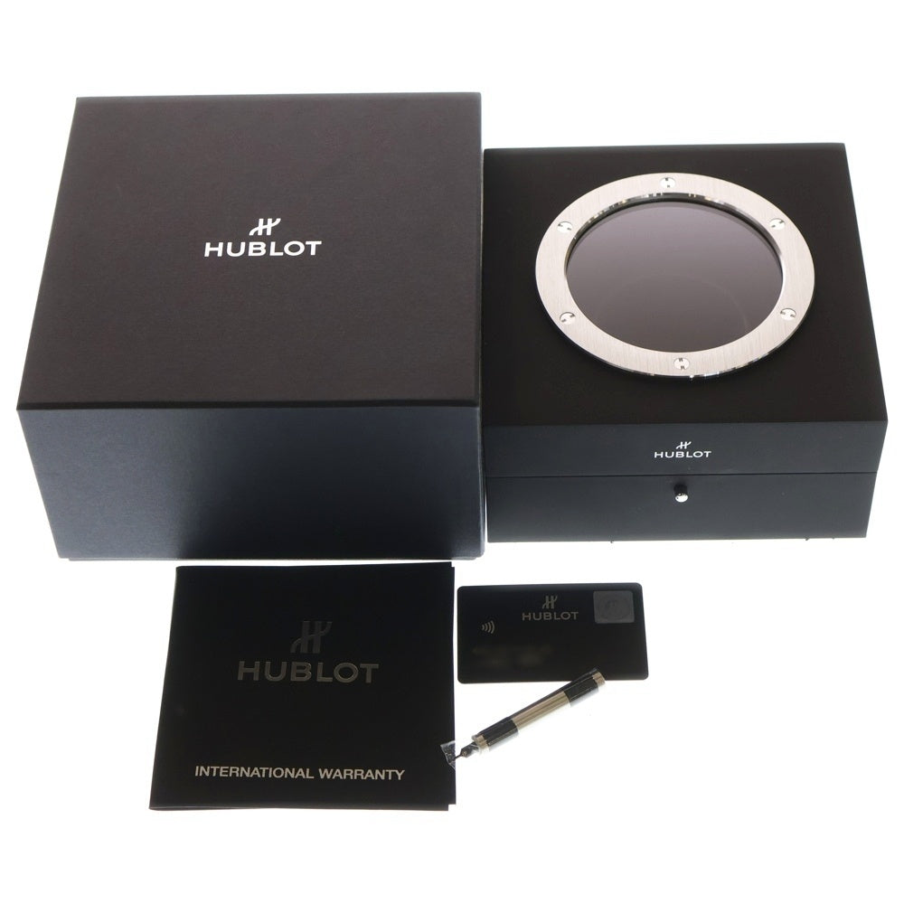 HUBLOT(ウブロ) ビッグバン ウニコ パーペチュアルカレンダー チタニウム セラミック スケルトン文字盤ウォッチ 腕時計 Ti×ラバー/AT ブラック/シルバー 406.nm.0170.rx