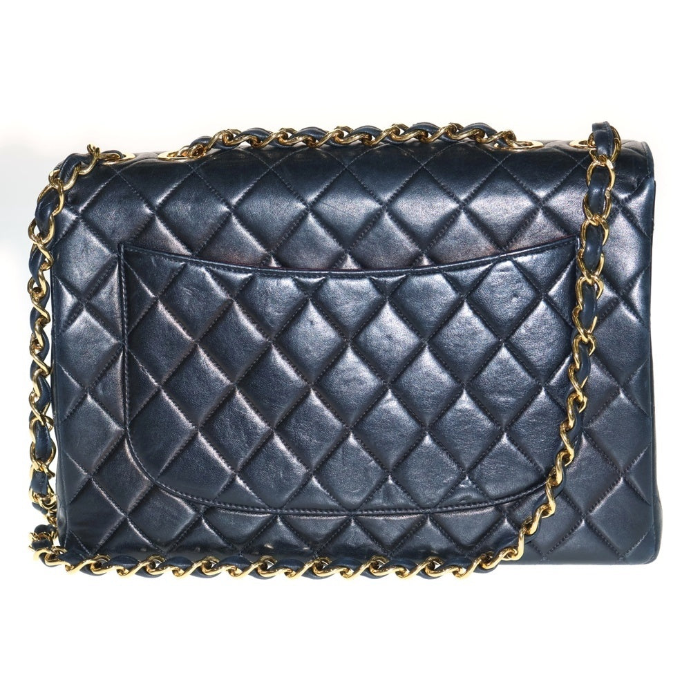 CHANEL(シャネル) ココマーク デカマトラッセ30 ラムスキン レザー SフラップWショルダーバッグ ブラック レディース