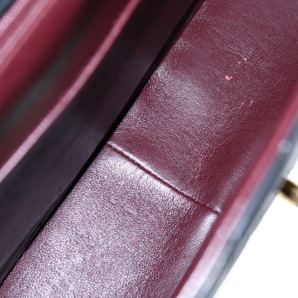 CHANEL(シャネル) ココマーク デカマトラッセ30 ラムスキン レザー SフラップWショルダーバッグ ブラック レディース