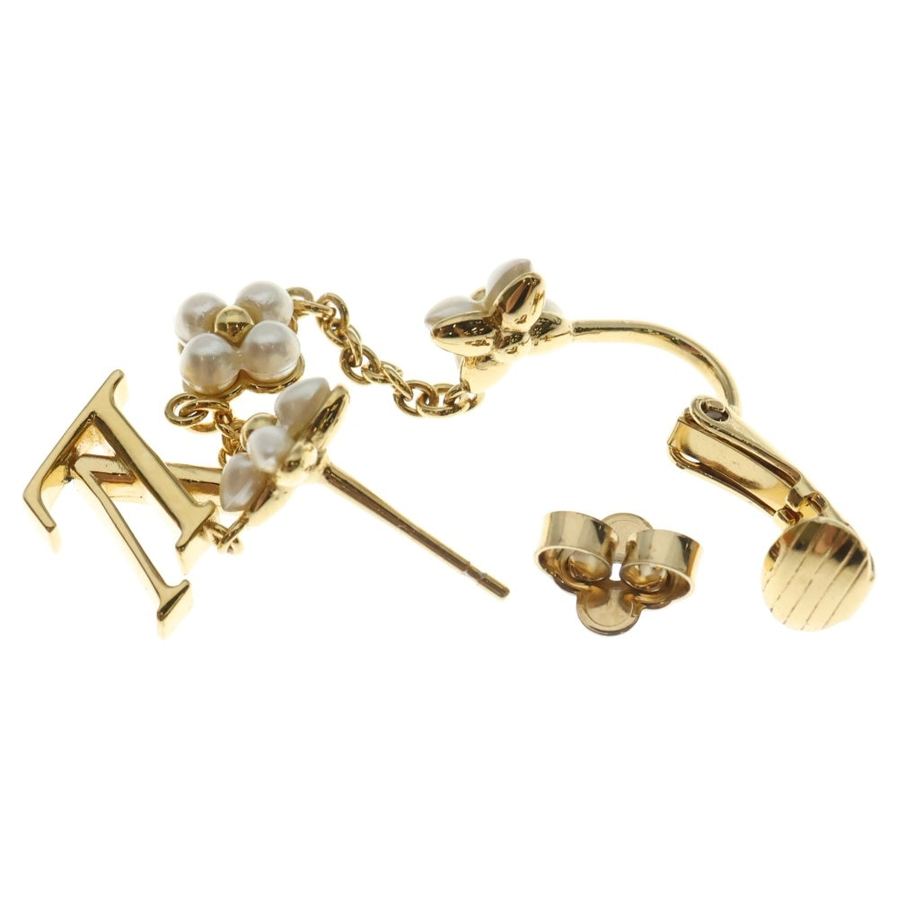 ヴィトン Louis Vuitton LVロゴ フローラ ピアス(ゴールド) ギフトに最適♪ ヴィトン ピアス フローラグラム 3セット ロゴ