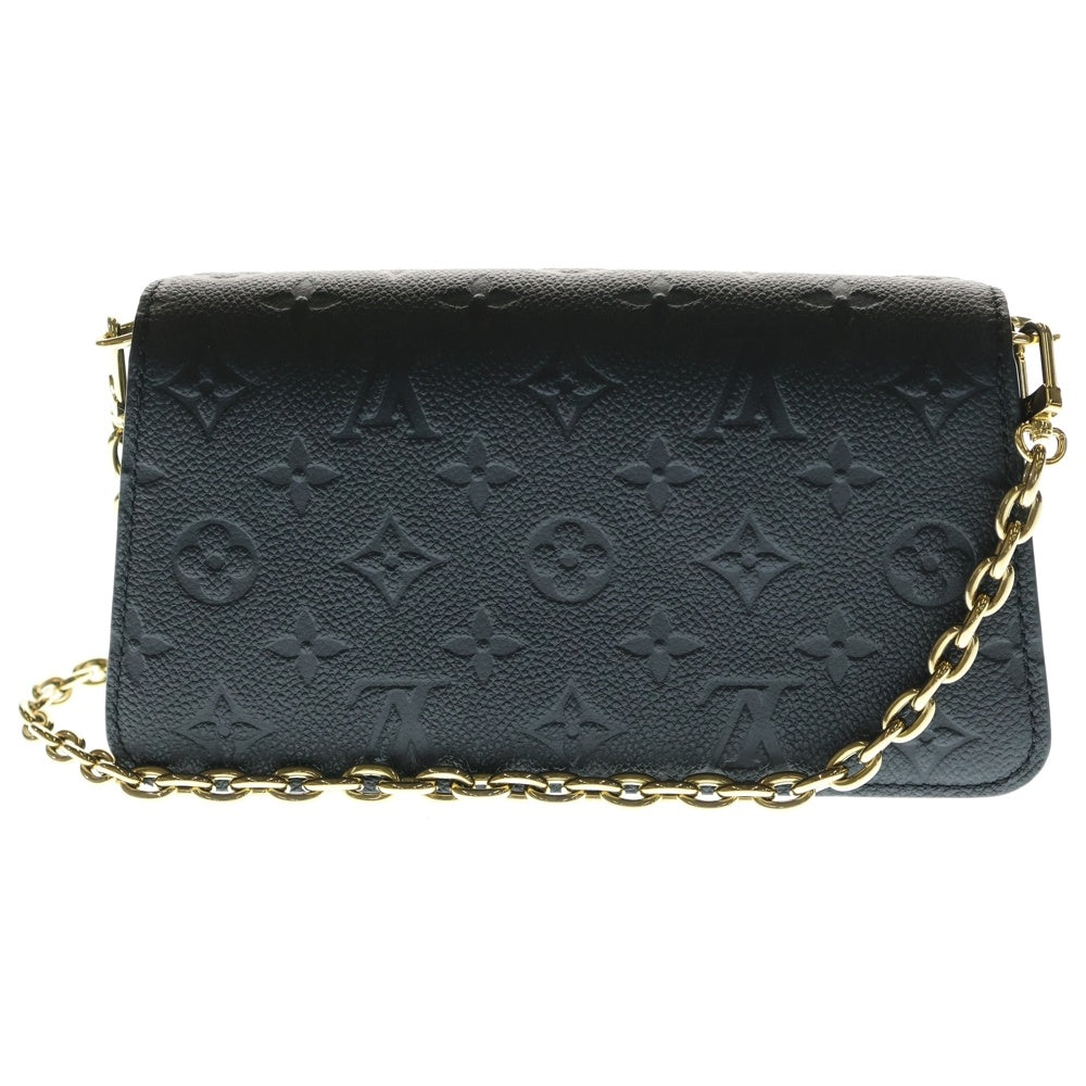 LOUIS VUITTON(ルイヴィトン) モノグラムアンプラント ウォレット オン チェーン メティス 長財布 レザーショルダーバッグ ブラック M82637