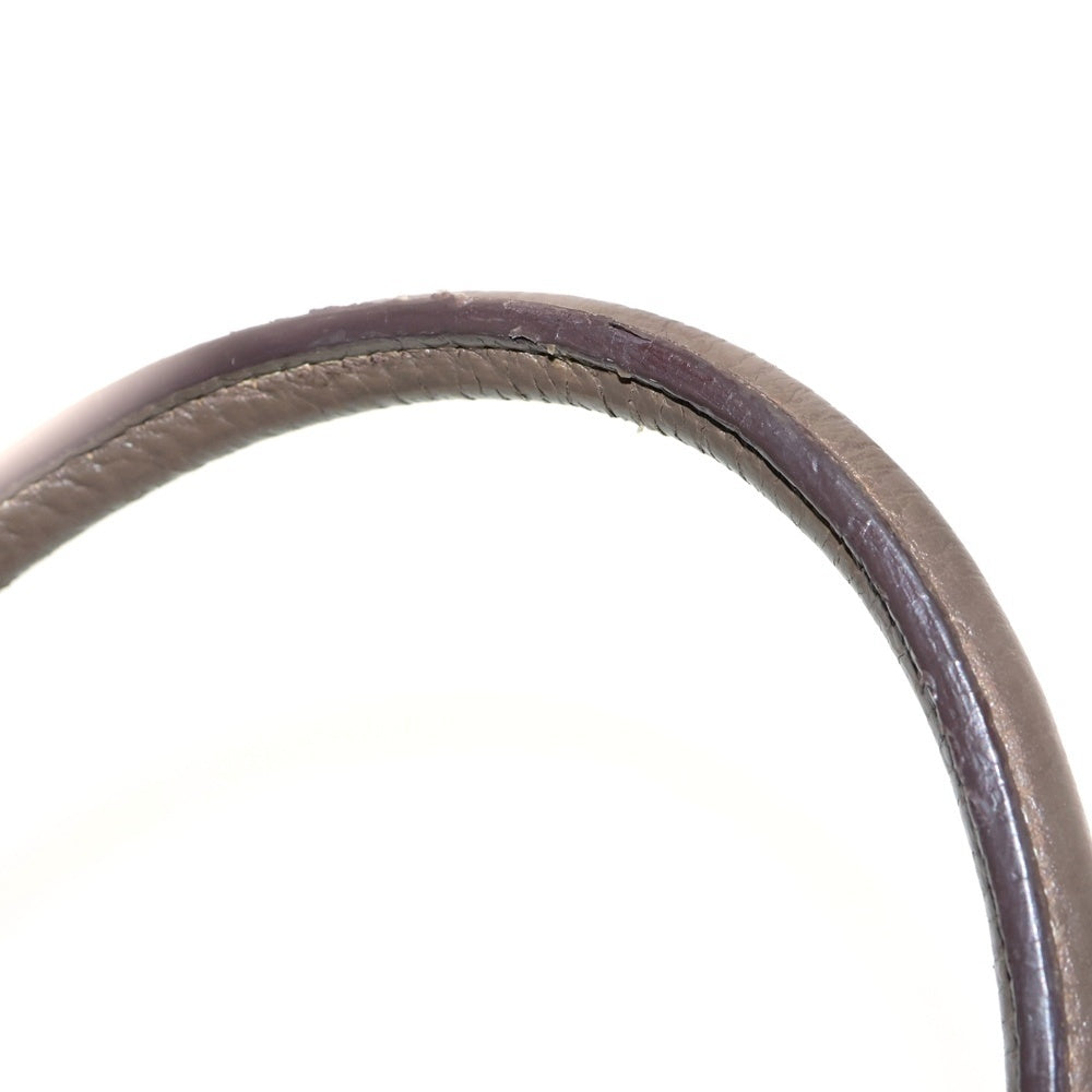 HERMES(エルメス) ガーデンパーティMM エトゥープ ネゴンダ トートバッグ ハンドバッグ レザー ブラウン シルバー金具 □K刻印