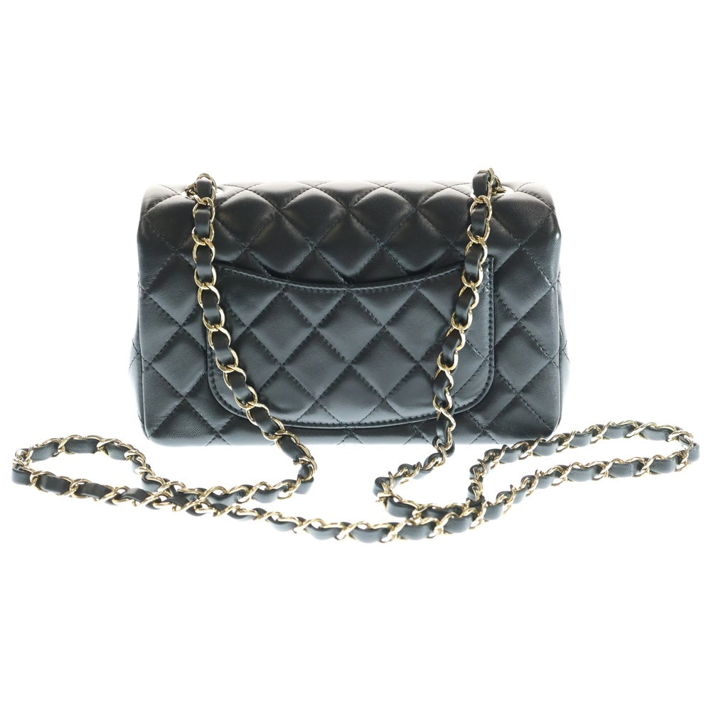 CHANEL(シャネル) ミニマトラッセ20 ココマーク ラムスキン レザー シングルフラップ/シングルチェーンショルダーバッグ ブラック A69900