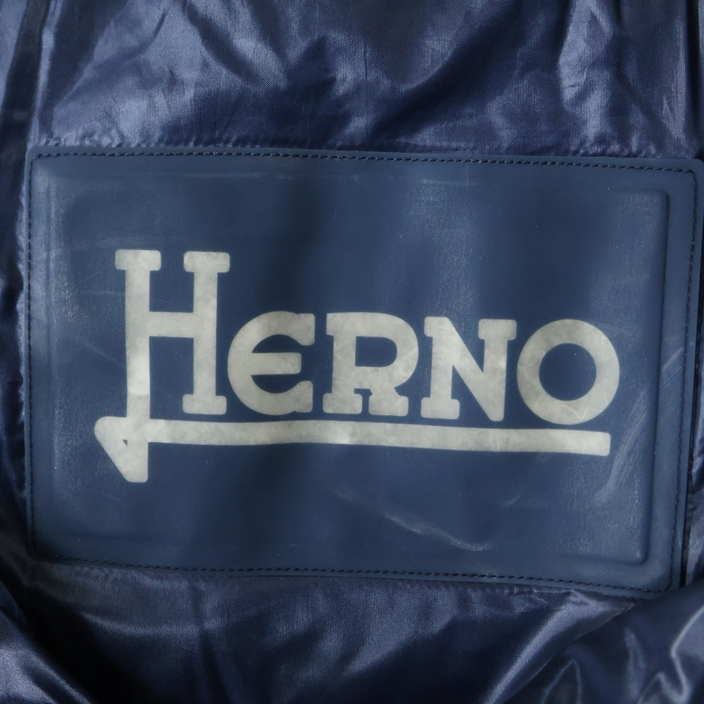 HERNO(ヘルノ) SOFIA ソフィア ハイネック スナップボタン ダウンジャケット ネイビー レディース PI0046D-12017-9245