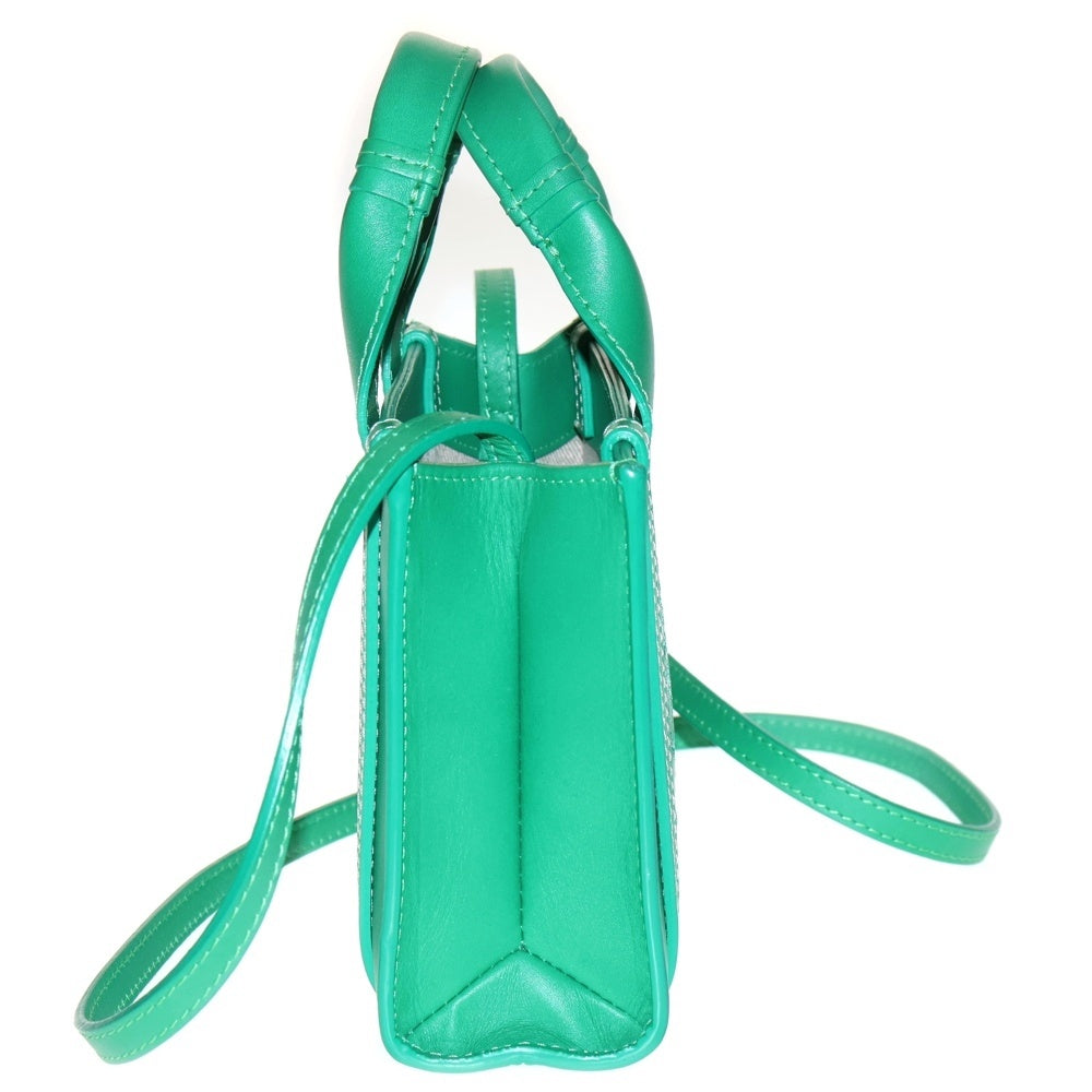 Chloe(クロエ) ウッディ 2WAYバッグ ミニトートバッグ ハンドバッグ ショルダーバッグ グリーン レザー