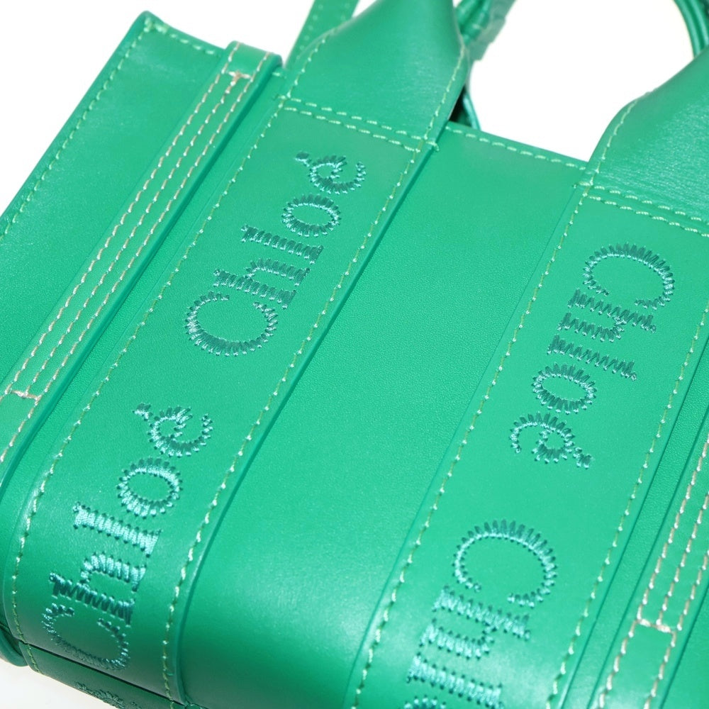 Chloe ハンドバッグ　グリーン Chloe（クロエ） ウッディ 2WAYバッグ ミニトートバッグ ハンドバッグ