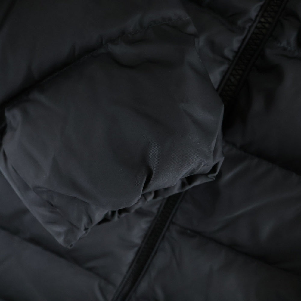 MONCLER(モンクレール) 15AW FLAMMETTE フラメッテ ワッペンロゴ フーデッド ジップアップ ダウン ロング ジャケット コート ブラック レディース A20934993105 54155