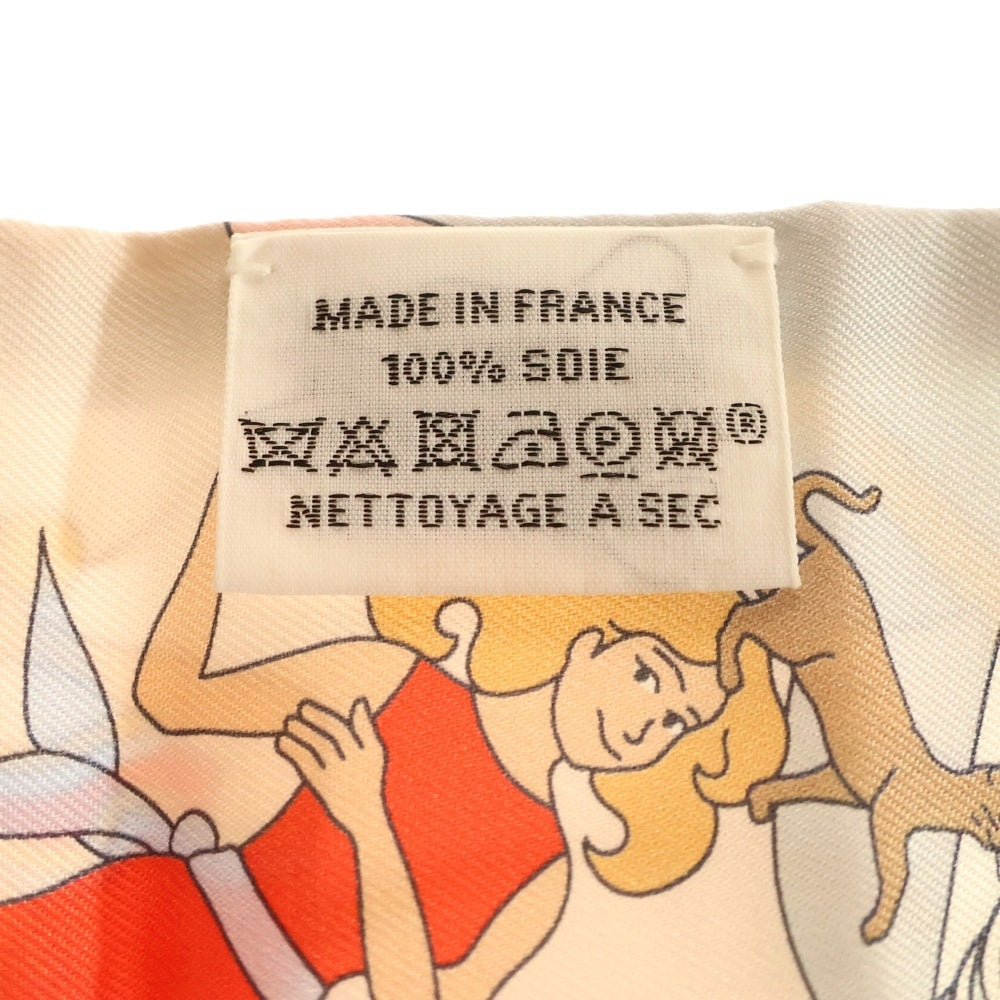 HERMES(エルメス) ツイリー 空飛ぶカレ スカーフ パステルピンク