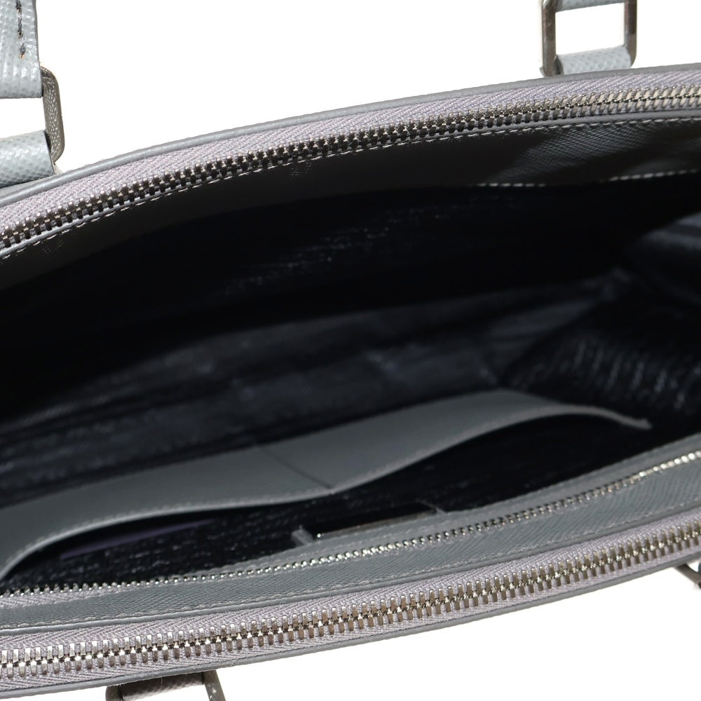 PRADA(プラダ) ガリレア ハンドバッグ グレー サフィアーノレザー