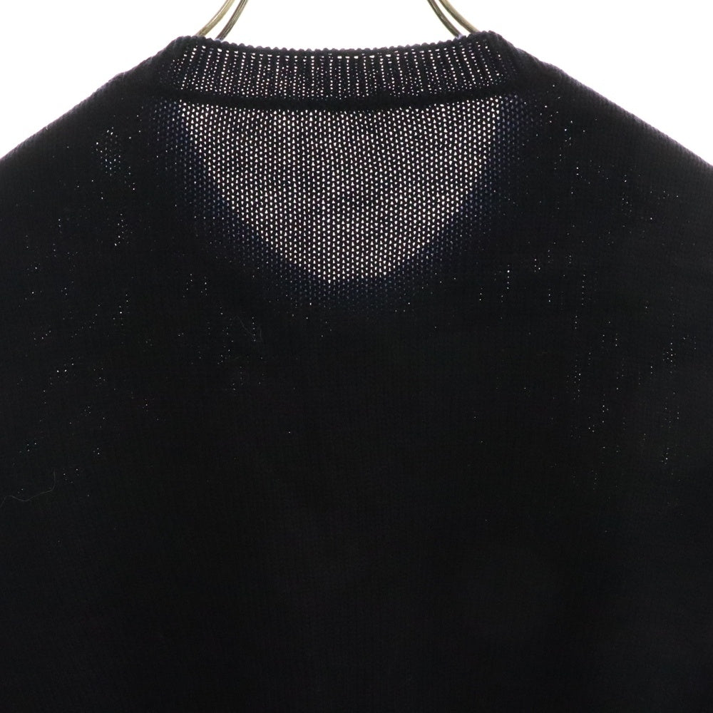 miumiu(ミュウミュウ) 16AW フラワー ビーズ装飾 ウール クルーネック 長袖ニット カーディガン ネイビー レディース MMC039