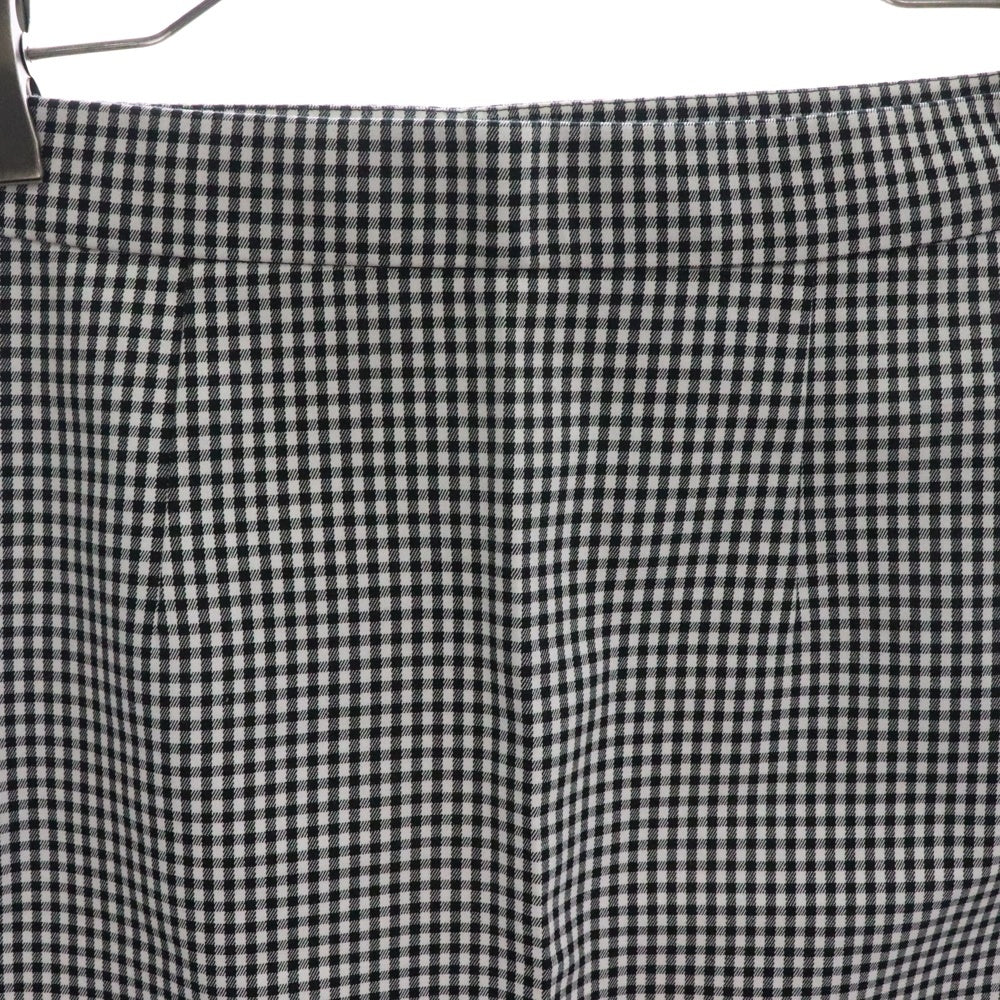 miumiu(ミュウミュウ) 19AW ギンガムチェック総柄 裾ウェーブデザイン ミニスカート ブラック/ホワイト レディース MG1301