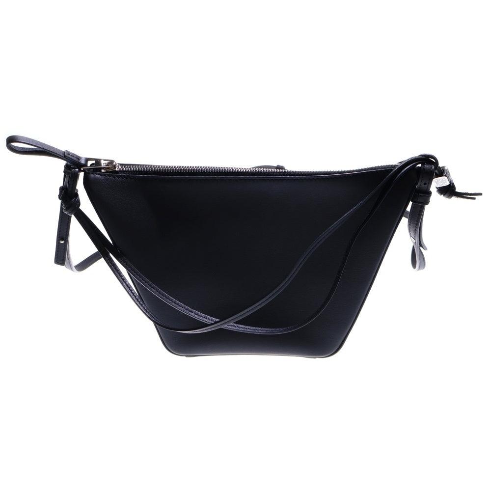 LOEWE(ロエベ) ハンモック ホーボー ミニ レザー 2WAY ハンド ショルダーバッグ シルバー金具 ブラック