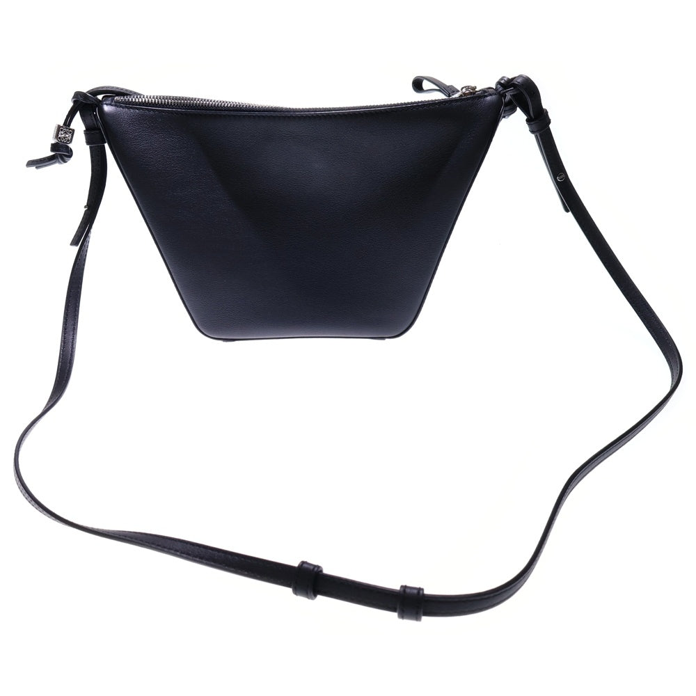 LOEWE(ロエベ) ハンモック ホーボー ミニ レザー 2WAY ハンド ショルダーバッグ シルバー金具 ブラック