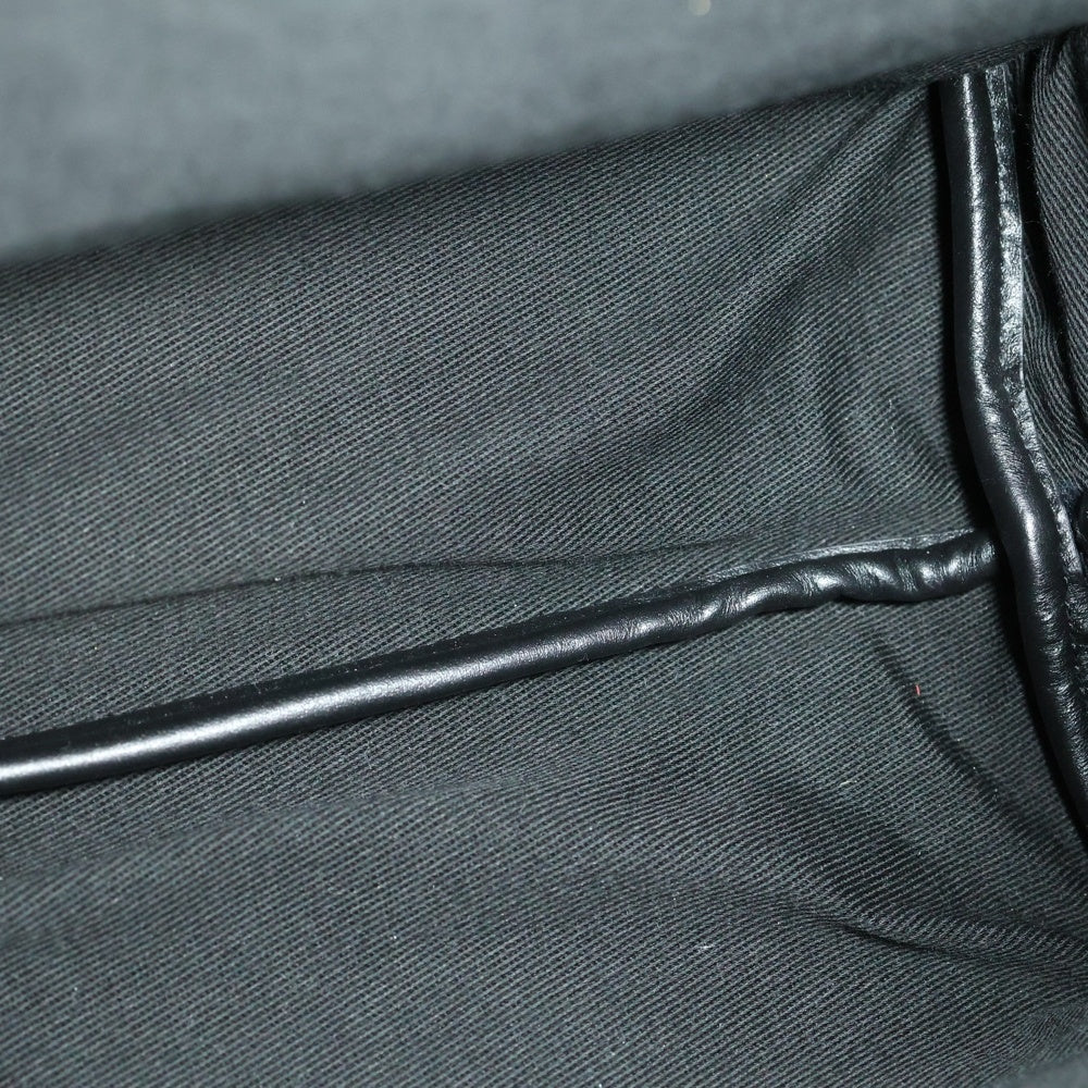 Salvatore Ferragamo(サルヴァトーレ フェラガモ) 2WAY ロゴレザー切替キャンバスハンドバッグ ショルダーバッグ ブラック/ベージュ レディース