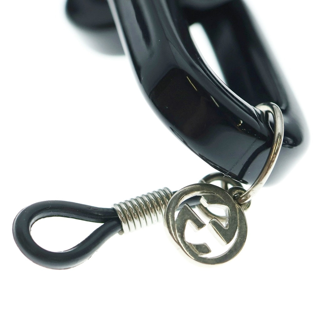 GUCCI(グッチ) メガネチェーン ストラップ アイウェア ブラック シルバー金具