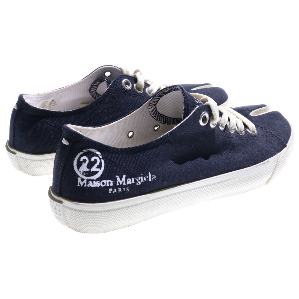 Maison Margiela 1(メゾンマルジェラ) Tabi キャンバス レースアップ ローカットシューズ スニーカー ブラック レディース