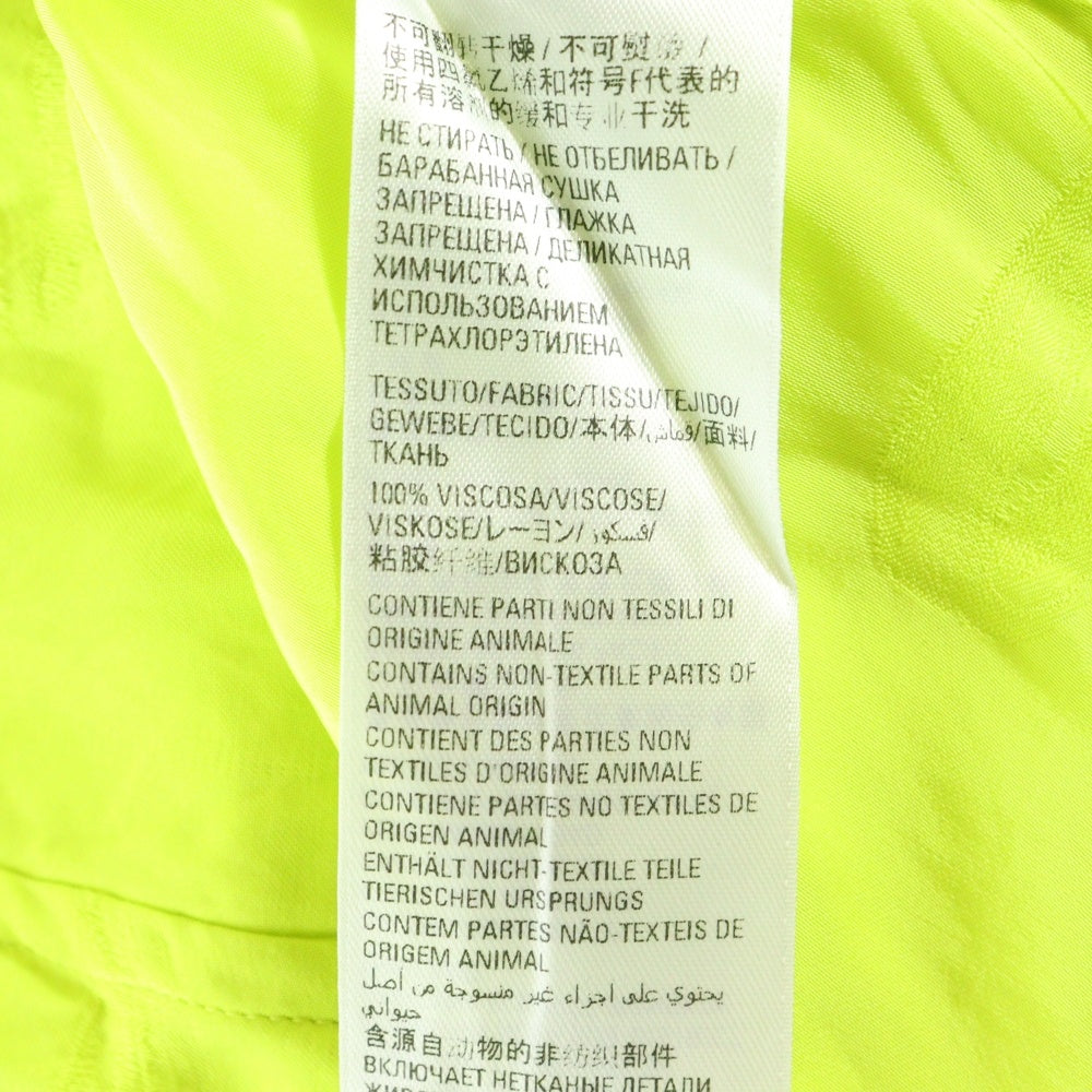 BALENCIAGA(バレンシアガ) ロゴ総柄 レーヨン オーバーサイズ 長袖シャツ イエロー 681631