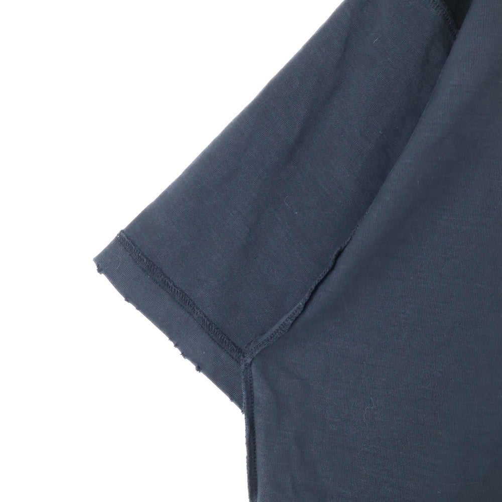 BALENCIAGA(バレンシアガ) 22AW Inside Out インサイドアウト ダメージ加工 ロゴ刺繍 オーバーサイズ クルーネック 半袖Tシャツ カットソー ブラック 720198