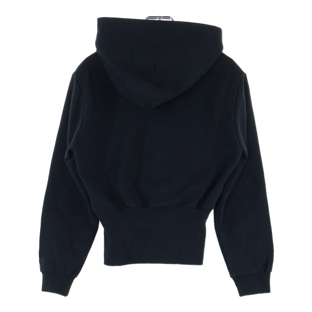 BALENCIAGA(バレンシアガ) Cropped hoodie クロップド ショート丈 プルオーバースウェットパーカー フーディー ブラック レディース 698485